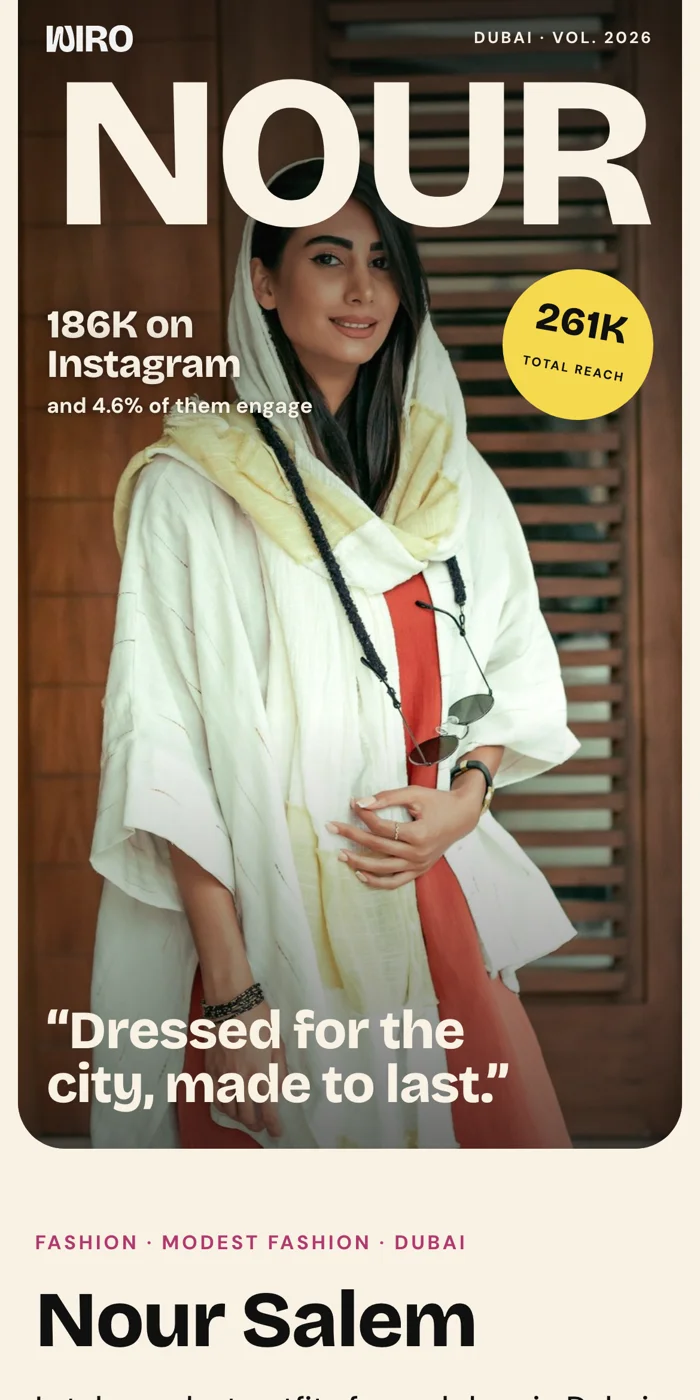 The same creator page on a phone, with the cover, name and headline
