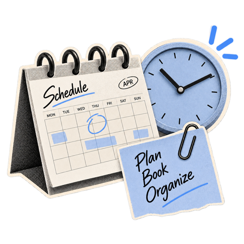 The Wiro calendar with shoots, meetings and reviews